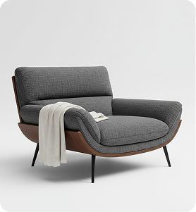 Charcoal Lounge Chair